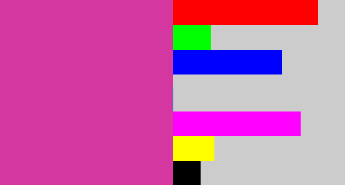 Hex color #d537a1 - purpley pink