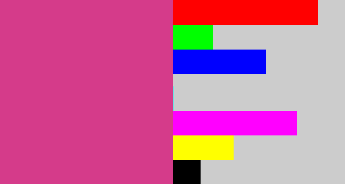 Hex color #d53b8a - darkish pink