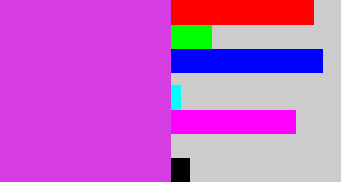 Hex color #d53de3 - purple pink