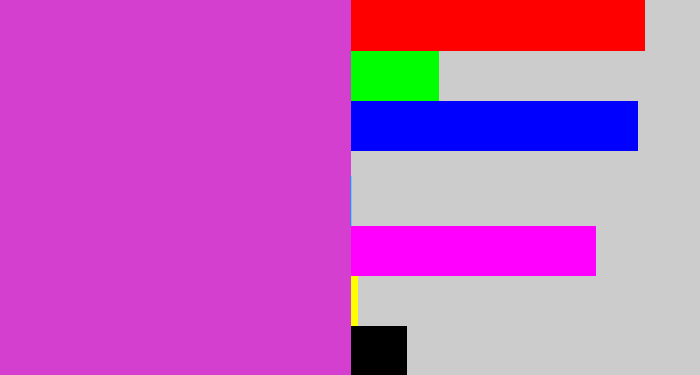 Hex color #d53fd0 - pinkish purple