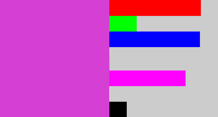 Hex color #d53fd4 - pinkish purple