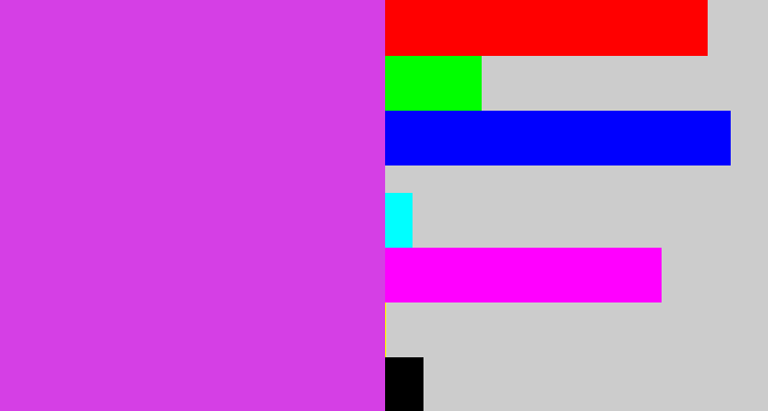 Hex color #d53fe5 - pinkish purple