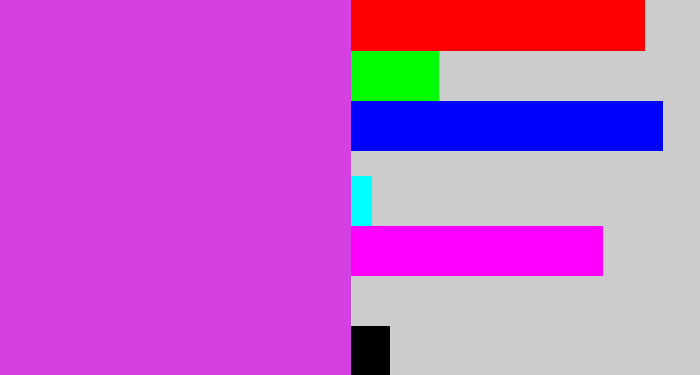 Hex color #d540e3 - pinkish purple