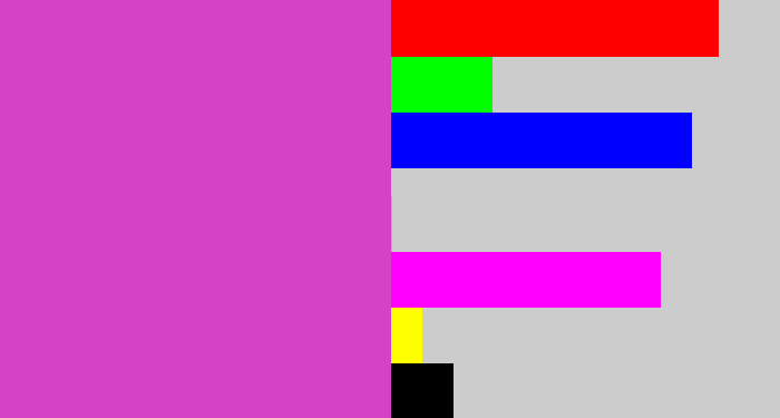 Hex color #d542c5 - purpleish pink