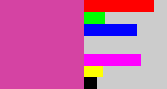 Hex color #d543a3 - purpley pink