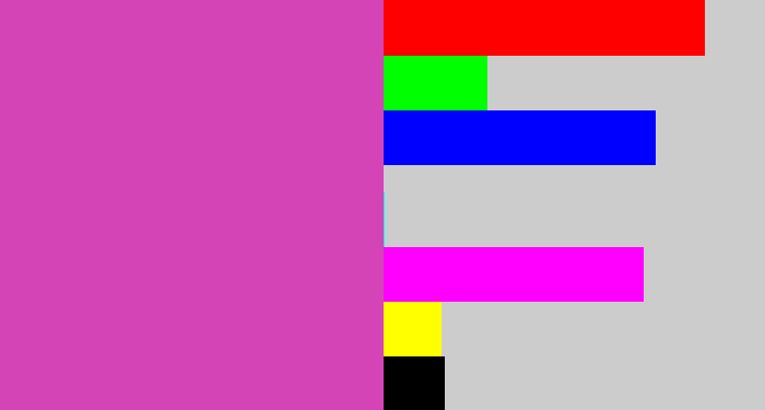Hex color #d544b6 - purpley pink