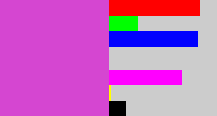 Hex color #d546d1 - pinkish purple