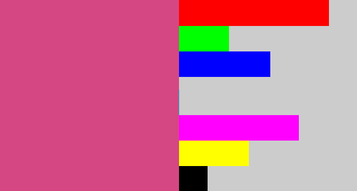Hex color #d54782 - darkish pink