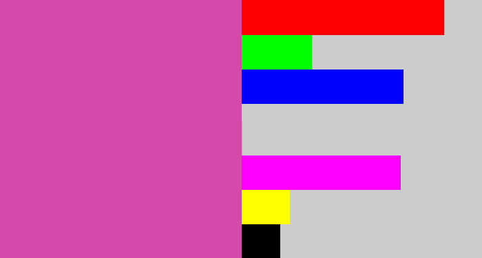 Hex color #d549ab - purplish pink