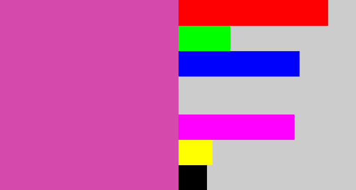 Hex color #d54aad - purplish pink