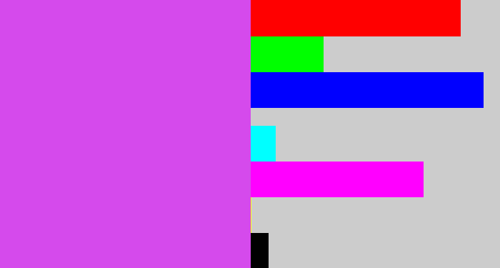Hex color #d54aec - heliotrope