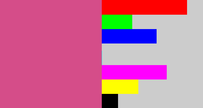 Hex color #d54d89 - darkish pink