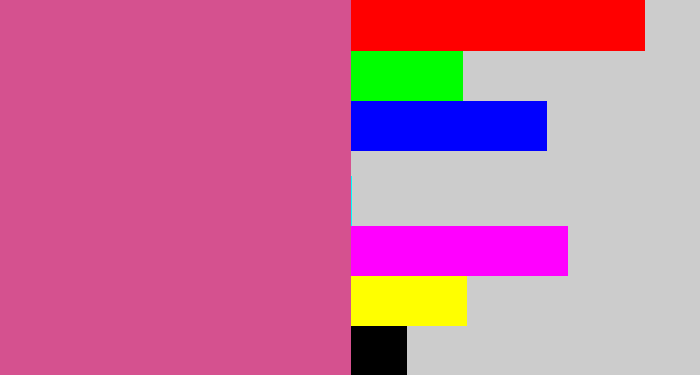 Hex color #d5518f - darkish pink
