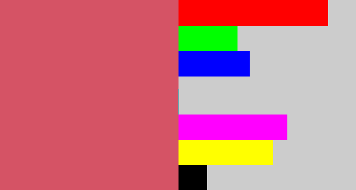 Hex color #d55365 - pastel red