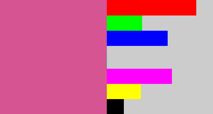 Hex color #d55491 - darkish pink