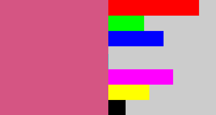 Hex color #d55583 - darkish pink