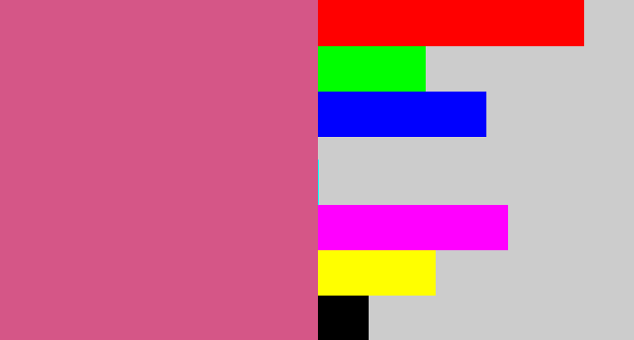 Hex color #d55687 - darkish pink