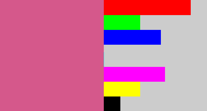 Hex color #d5588b - pinkish