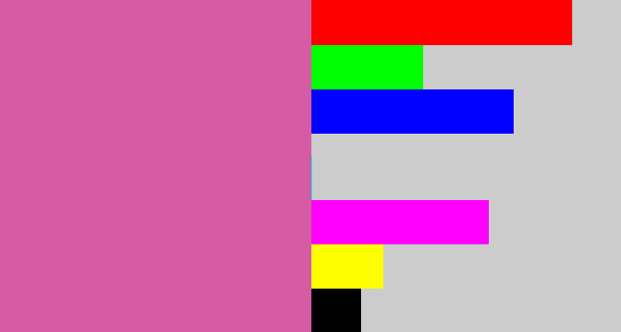 Hex color #d55ba5 - purplish pink