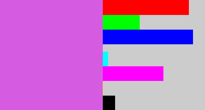 Hex color #d55ce1 - pink purple