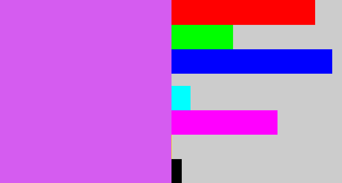 Hex color #d55cf0 - heliotrope