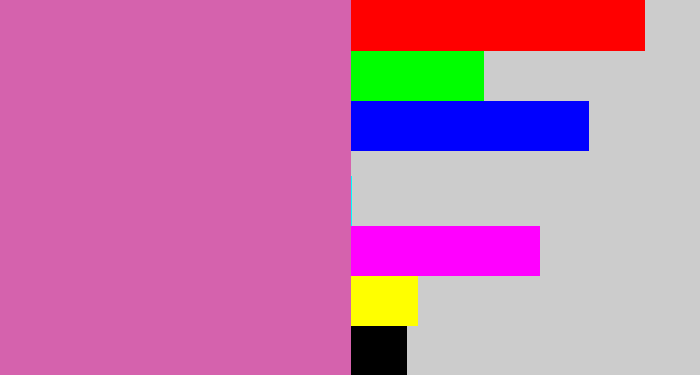 Hex color #d562ad - pale magenta