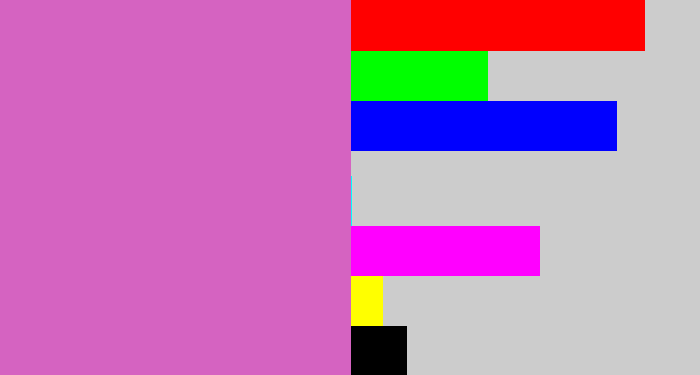 Hex color #d563c1 - pale magenta