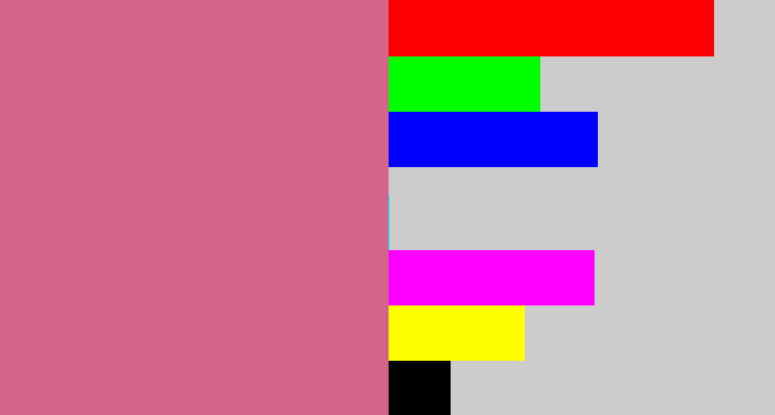 Hex color #d5648a - pinkish