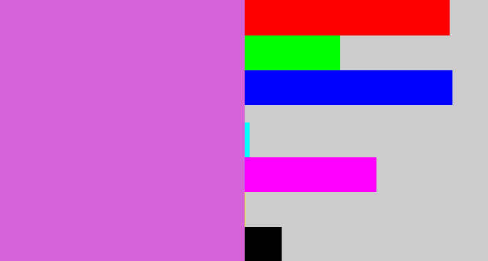 Hex color #d564d9 - pink purple