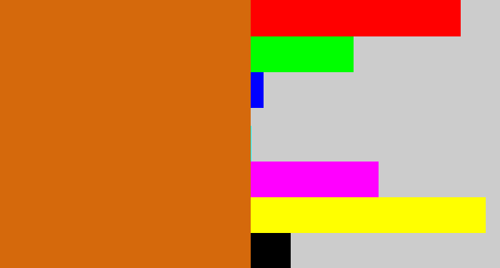Hex color #d5690c - browny orange