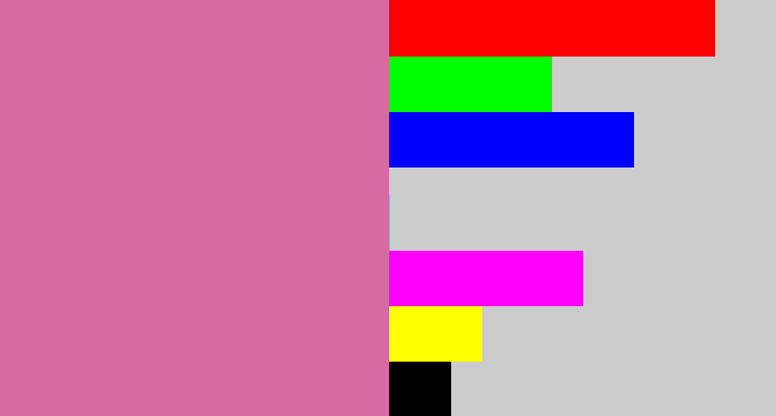 Hex color #d56ba1 - pale magenta