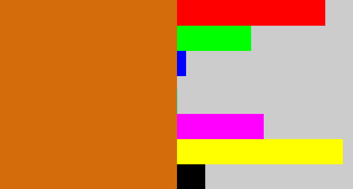 Hex color #d56c0c - browny orange