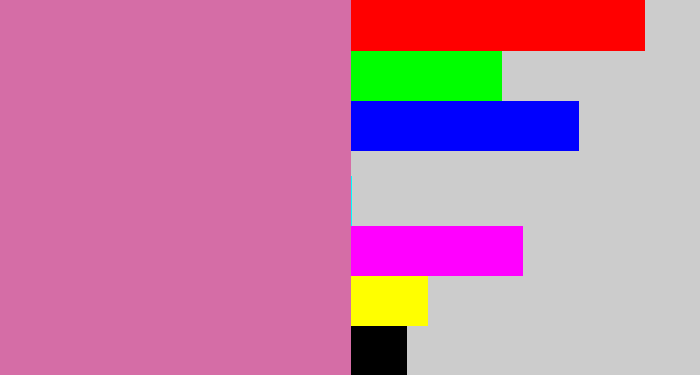 Hex color #d56da6 - pale magenta