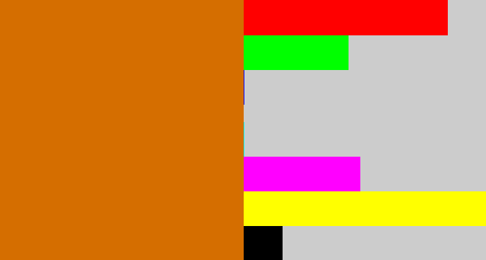 Hex color #d56e00 - browny orange