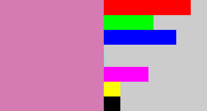 Hex color #d57ab3 - pale magenta