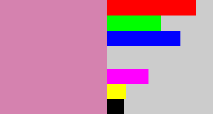 Hex color #d582af - dull pink