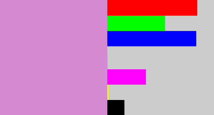 Hex color #d589d3 - lavender pink