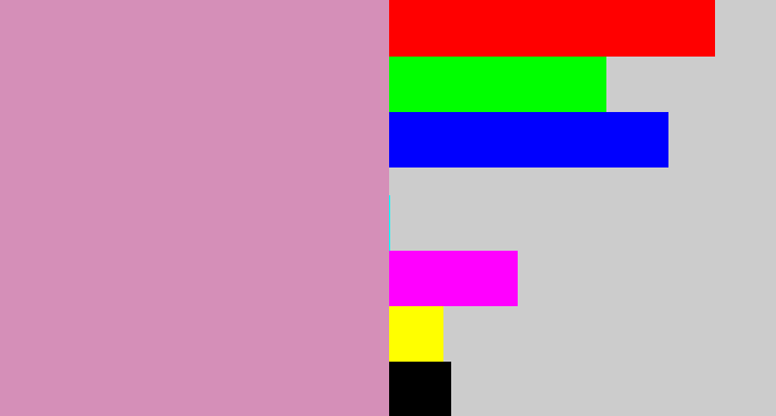 Hex color #d58fb8 - faded pink