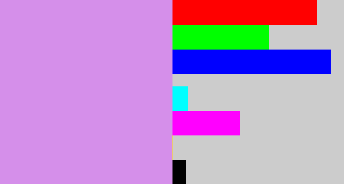Hex color #d58fea - baby purple