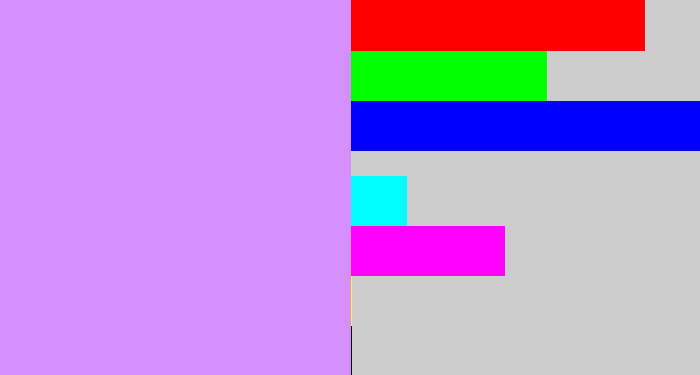 Hex color #d58fff - liliac