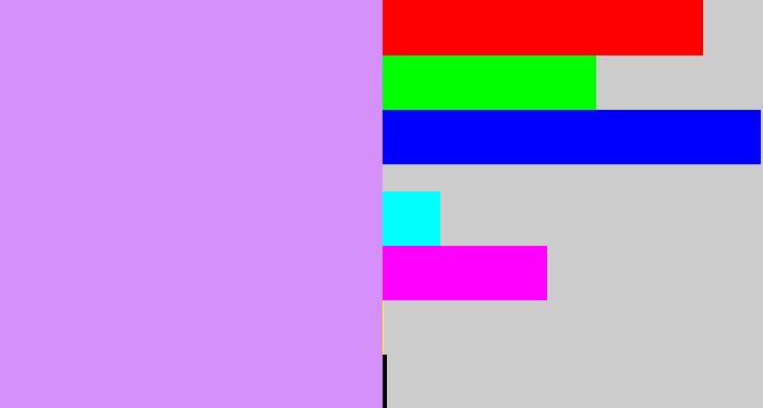 Hex color #d590fc - baby purple