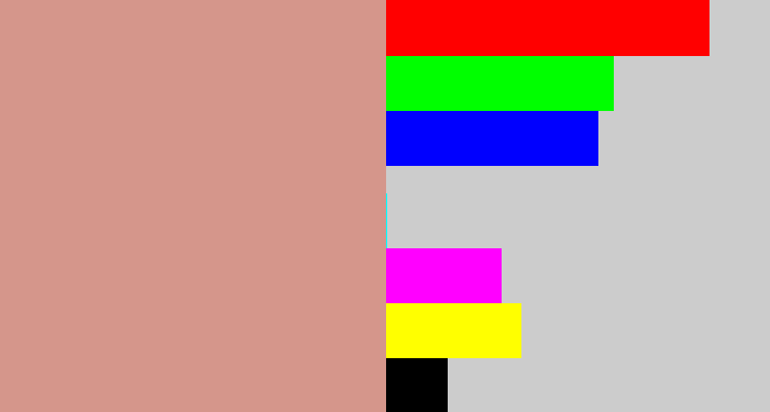 Hex color #d5968b - pinkish tan