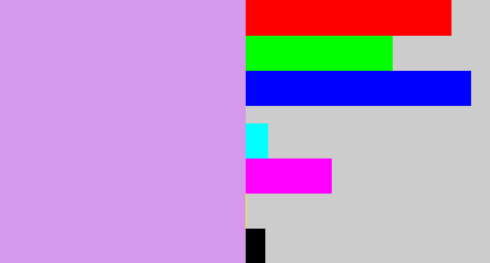 Hex color #d598eb - lavender
