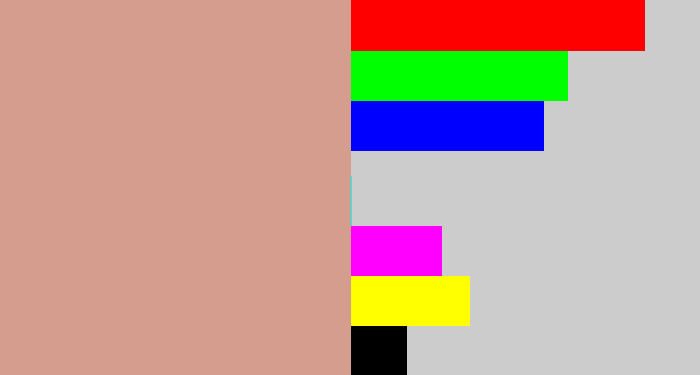 Hex color #d59d8d - pinkish tan
