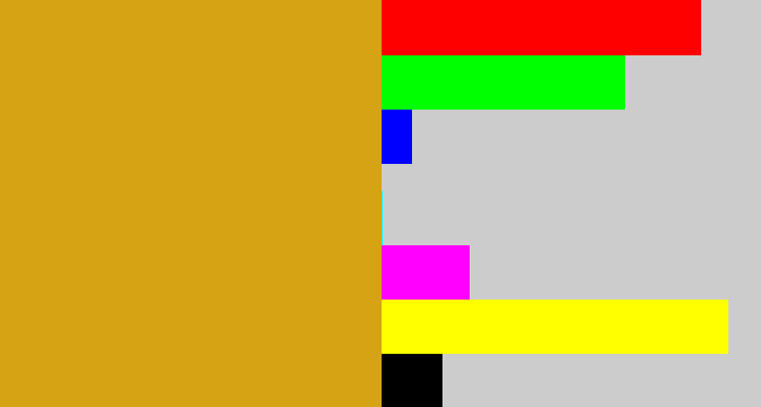 Hex color #d5a314 - burnt yellow