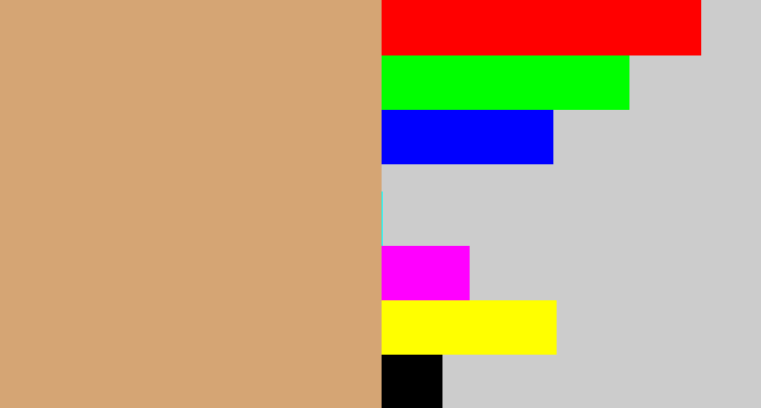 Hex color #d5a574 - fawn