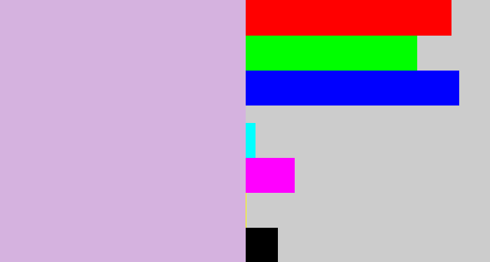 Hex color #d5b2df - pale violet