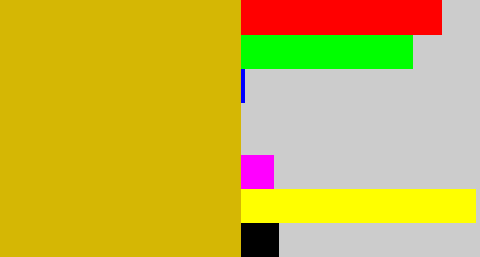 Hex color #d5b704 - dark yellow