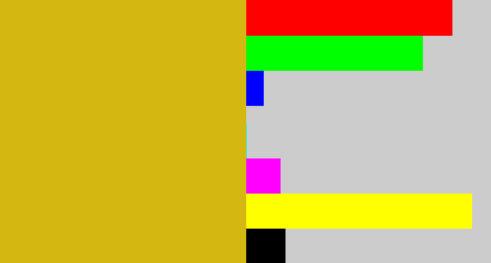 Hex color #d5b712 - dark yellow