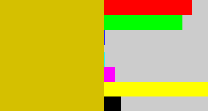 Hex color #d5c000 - ugly yellow